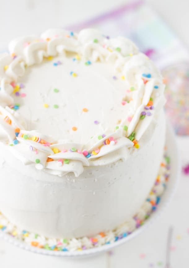 Classic Vanilla Bean White Layer Cake - Blahnik Baker