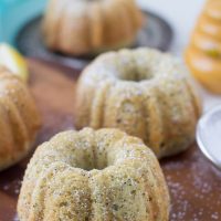 Lemon Almond Tea Cakes - tea bite cakes with fresh lemon zest, black tea and almond meal!