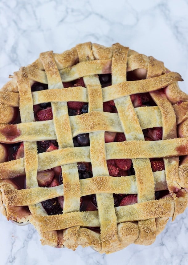 Mixed Berry Pie - juicy berries in a classic summer pie