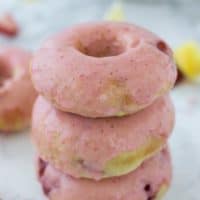 Strawberry Lemon Baked Donuts