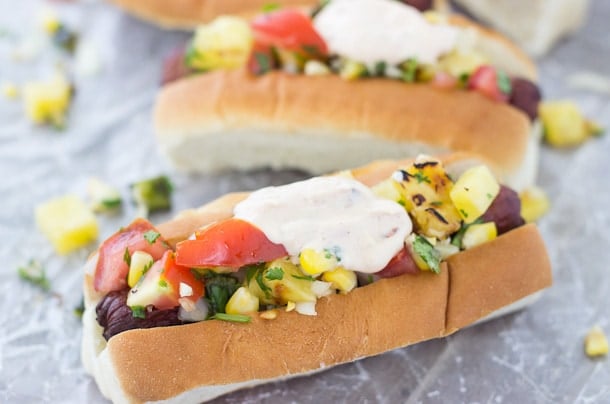 Hot Dogs with Grilled Corn Relish and Chipotle Mayo - A Classic Twist