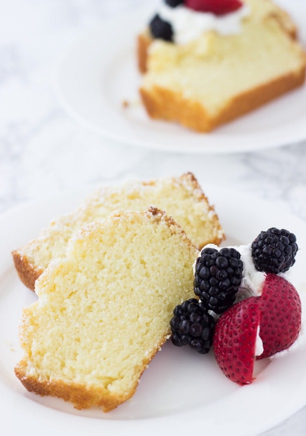 A sensational soft and moist meyer lemon pound cake! 