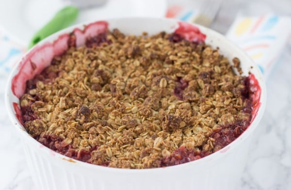 Strawberry Raspberry Rhubarb Crumble