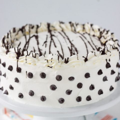 Chocolate Chip Cookie Dough Ice Cream Cake | Queenslee Appétit