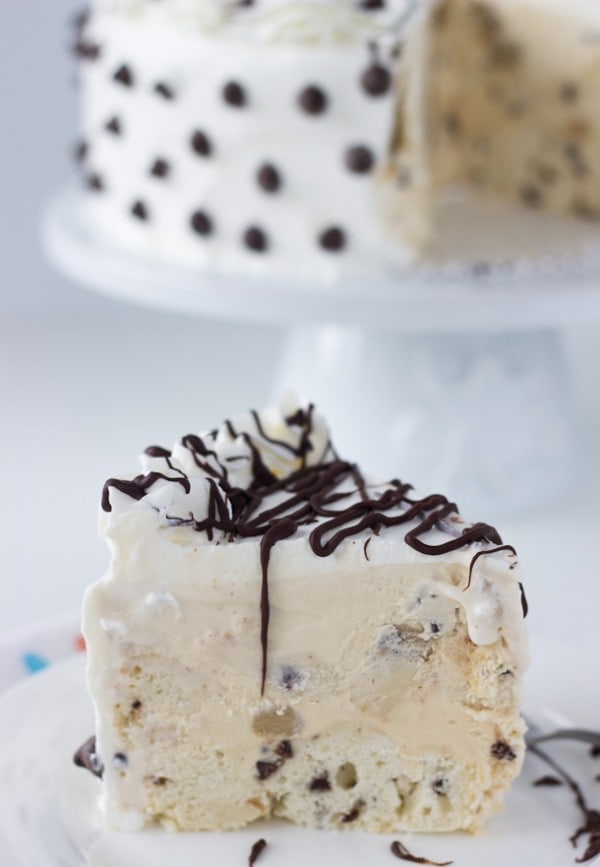 Chocolate Chip Cookie Dough Ice Cream Cake