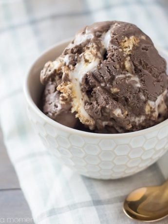 Chocolate Marshmallow Rice Krispie Treat Ice Cream