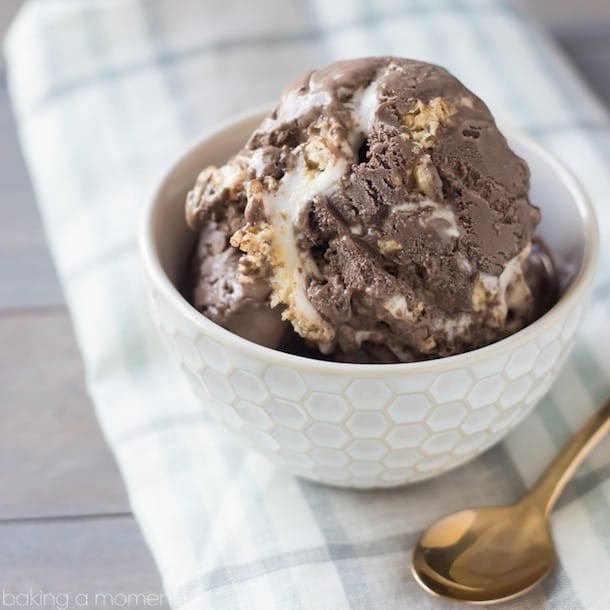 Chocolate Marshmallow Rice Krispie Treat Ice Cream