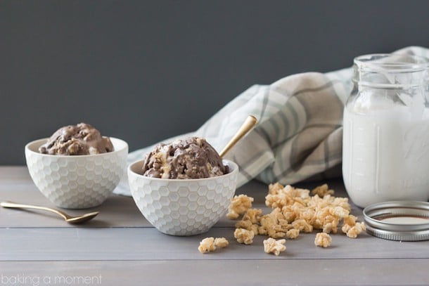 Chocolate Marshmallow Rice Krispie Treat Ice Cream