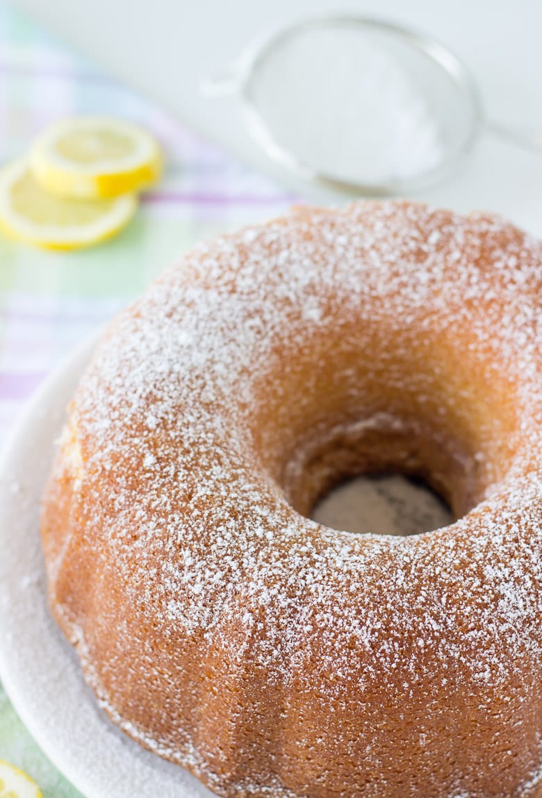A super moist and crumbly 7UP Pound cake with hints of lemon.