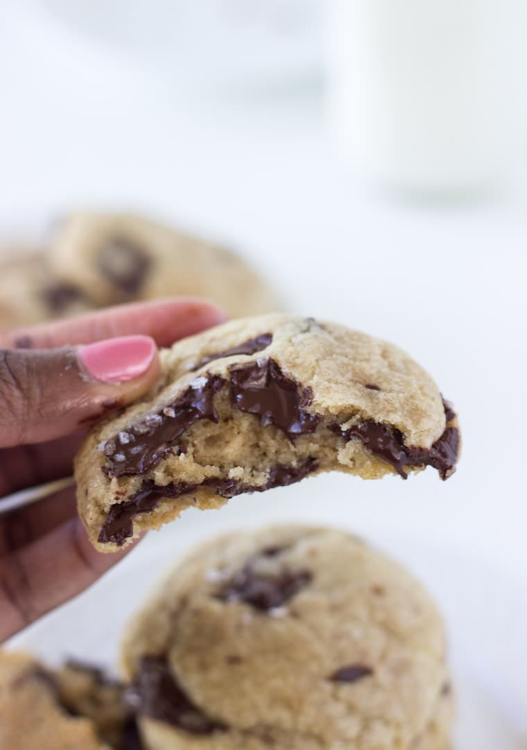 Coconut Chocolate Chunk Cookies - thick and chewy dairy-free cookies