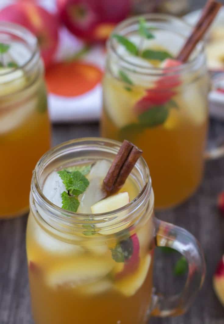 This apple cider mojito is a fall spin on a classic cocktail recipe that will keep you warm during those chilly days! 