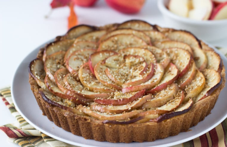 Apple Tart with Toasted Sesame Seeds