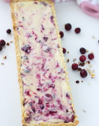 Cranberry Hazelnut Cream Cheese Tart