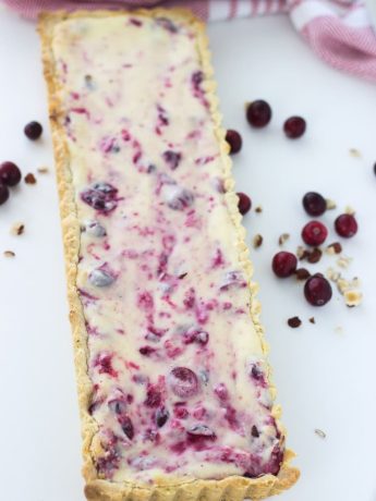 Cranberry Hazelnut Cream Cheese Tart