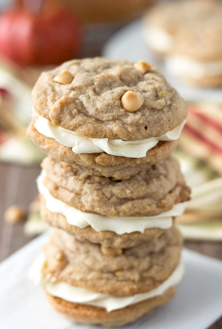 Pumpkin Butterscotch Cookie Sandwiches