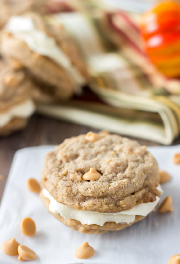 Pumpkin Butterscotch Cookie Sandwiches