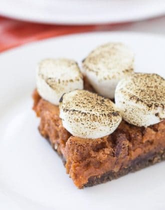 Pumpkin Pecan Pie Bars with Marshmallow Topping