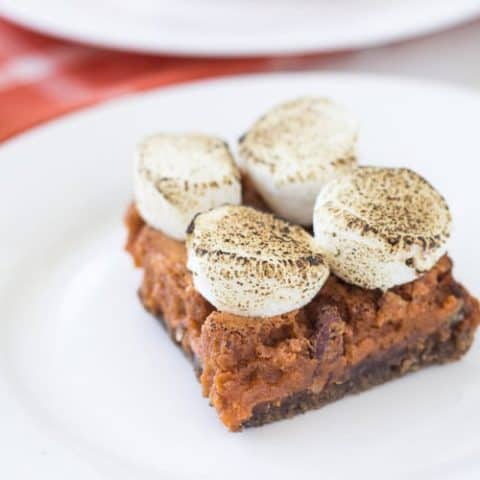 Pumpkin Pecan Pie Bars with Marshmallow Topping