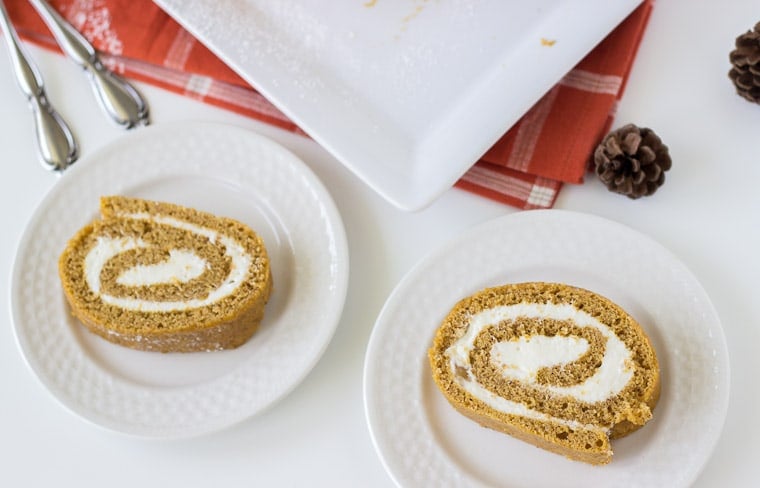 Pumpkin Roll Cake with Ginger Buttercream