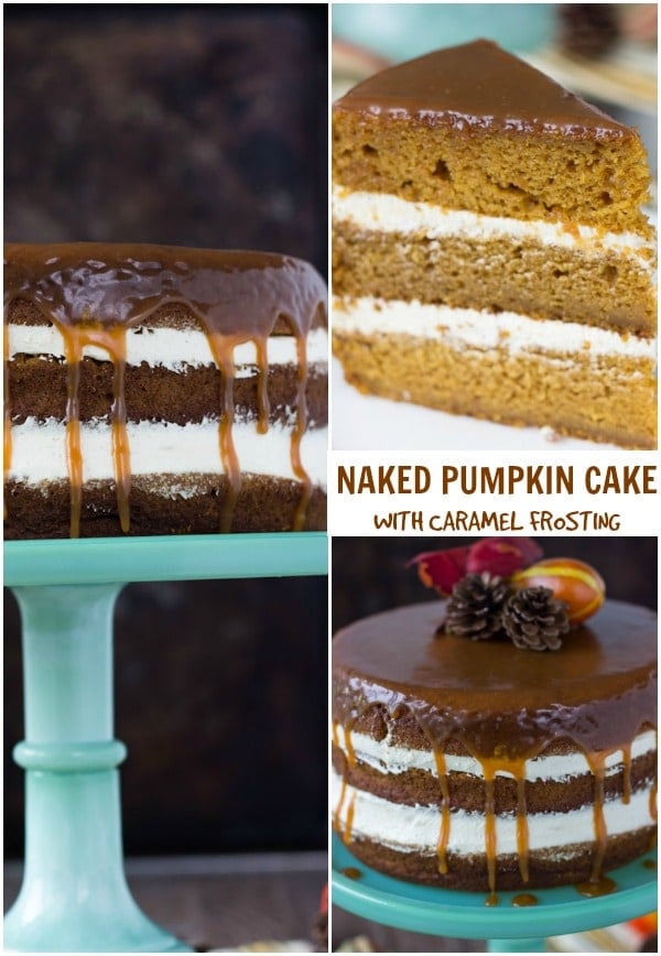Naked Pumpkin Cake with Caramel Buttercream - A Classic Twist
