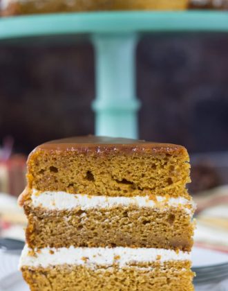 Naked Pumpkin Cake with Caramel Buttercream