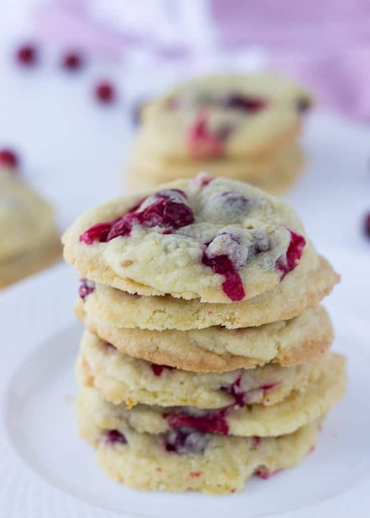 These soft and chewy Cranberry Orange Vanilla Cookies recipe is perfect for the holidays and it starts with a box mix of vanilla sugar cookies.