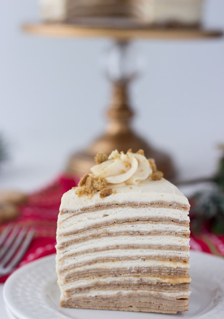 A stunning and easy gingerbread crepe cake will be a great recipe to take center stage this winter