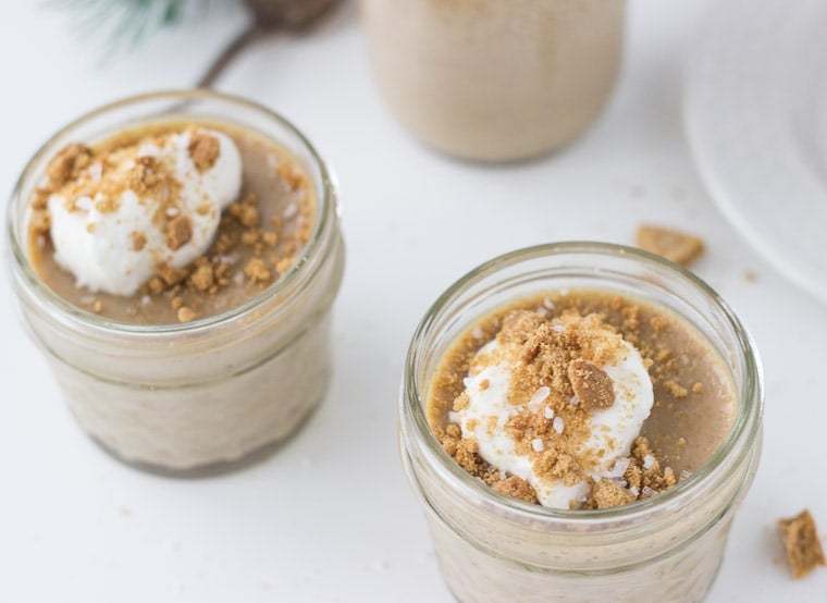 Salted gingerbread pots de creme