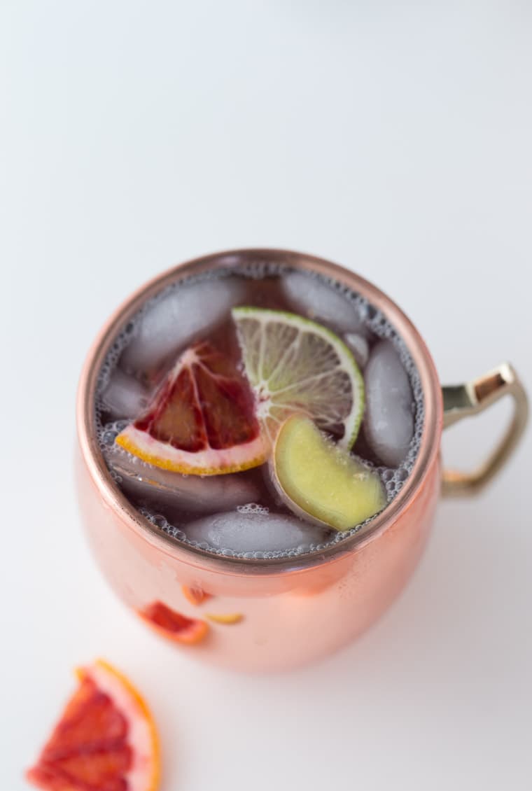 This Blood Orange Moscow Mule is easy, smooth and refreshing. 