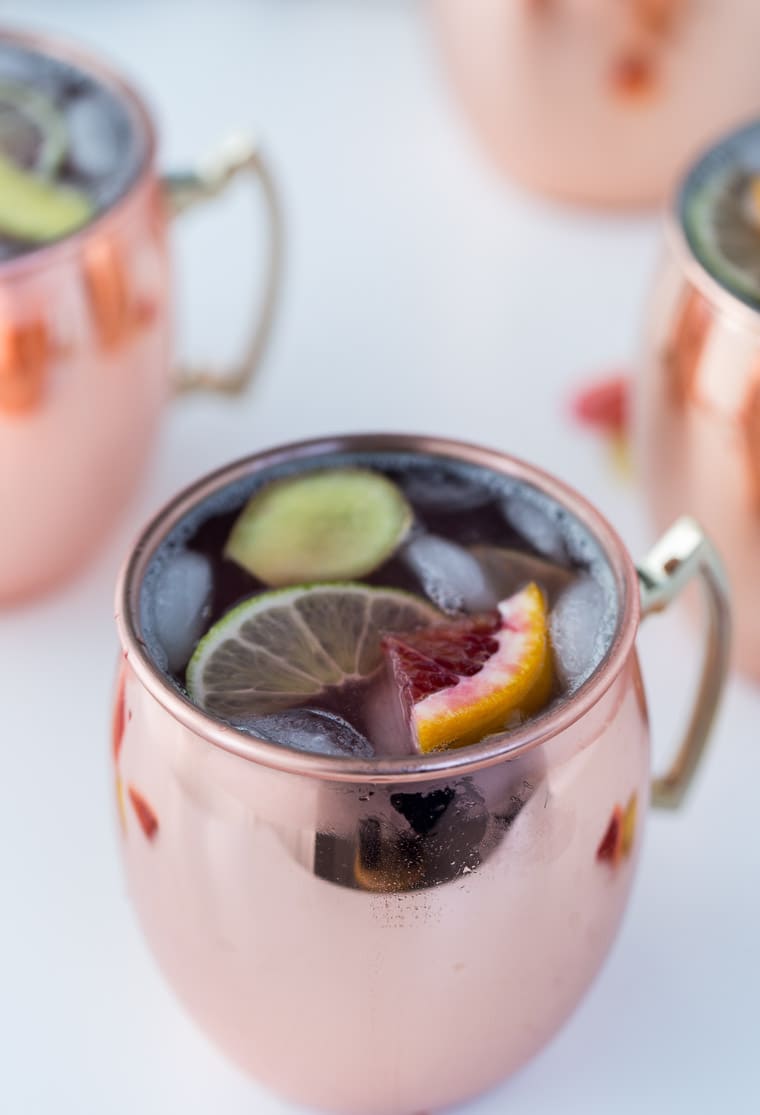 This Blood Orange Moscow Mule is easy, smooth and refreshing. 