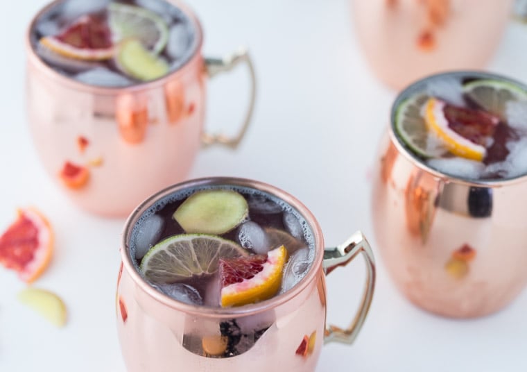This Blood Orange Moscow Mule is easy, smooth and refreshing. 
