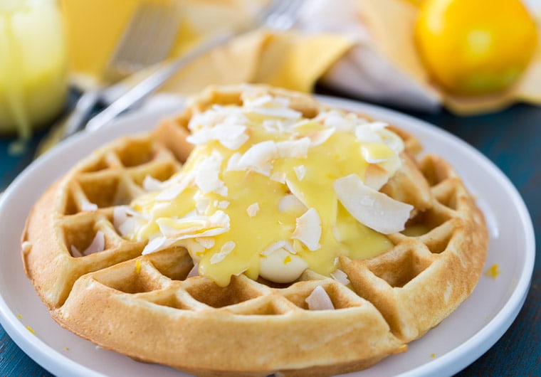 Coconut Lemon Creme Waffles