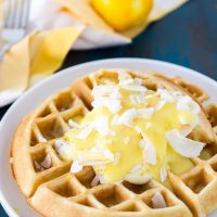 Coconut Lemon Creme Waffles