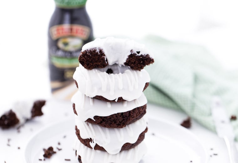 espresso donuts with baileys glaze