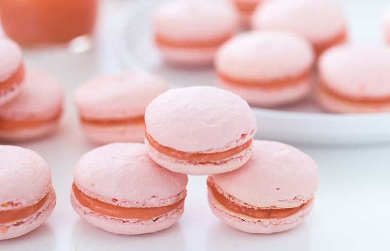 grapefruit macarons