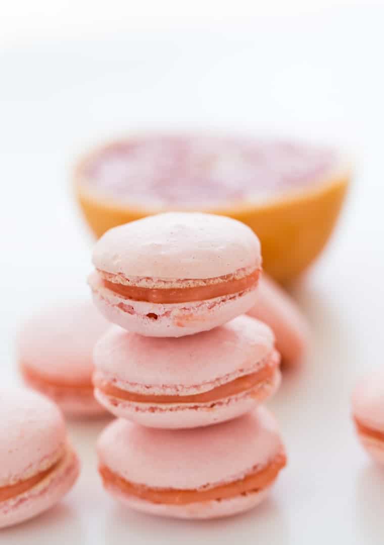 grapefruit macarons