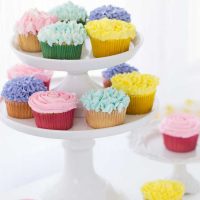 A tutorial on how to make flower cupcakes using vanilla buttercream and piping bags. These cupcakes are perfect for Spring and Mother's Day!