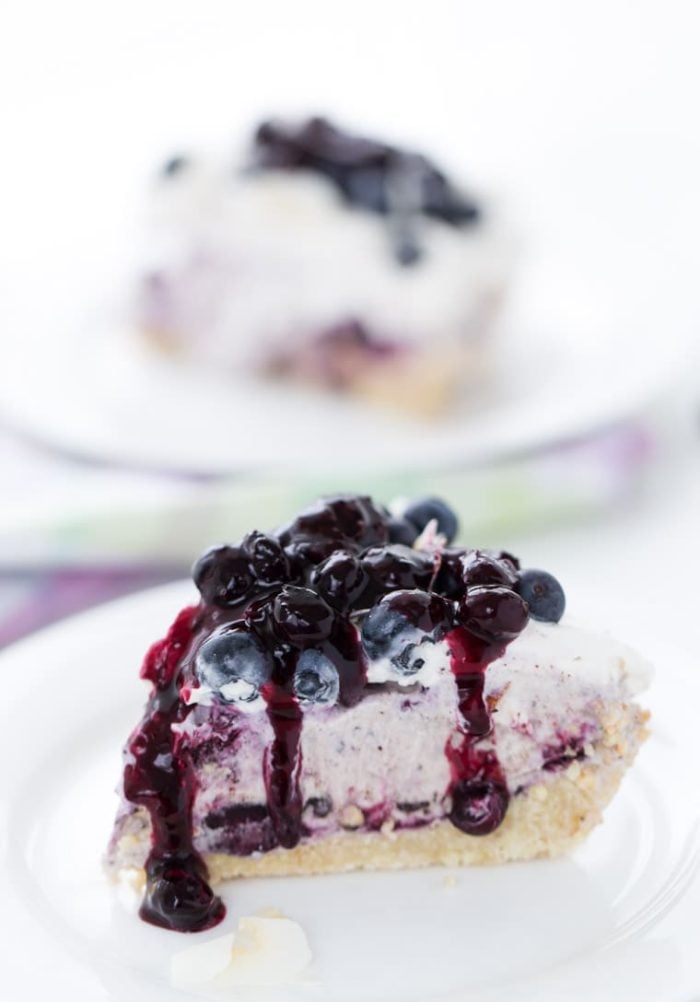 Blueberry Coconut Ice Cream Pie