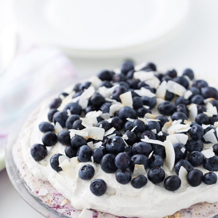 Blueberry Coconut Ice Cream Pie
