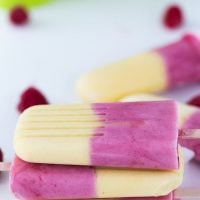 Raspberry Mango Yogurt Pops