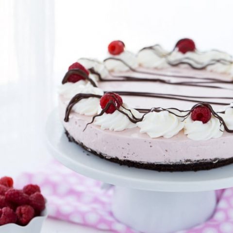 Raspberry Greek Yogurt Cheesecake