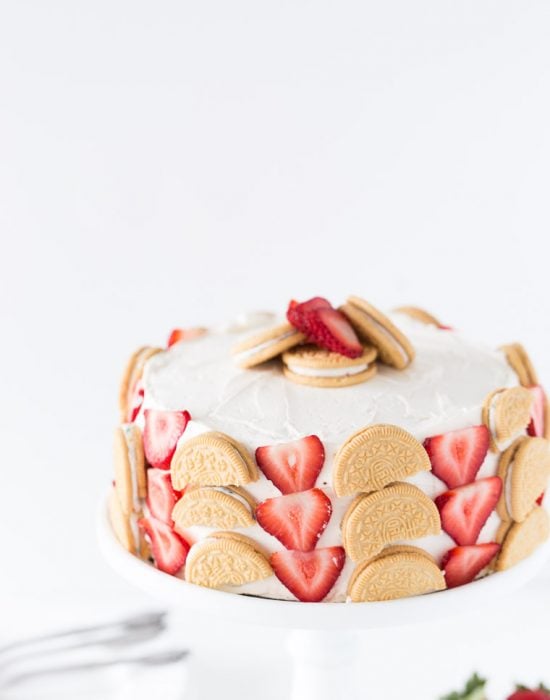 Strawberry Cookie Cake