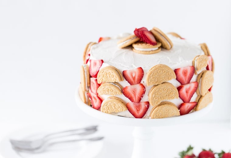 Strawberry Cookie Cake