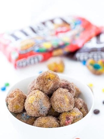 Pumpkin Spice Donut Holes with M&Ms