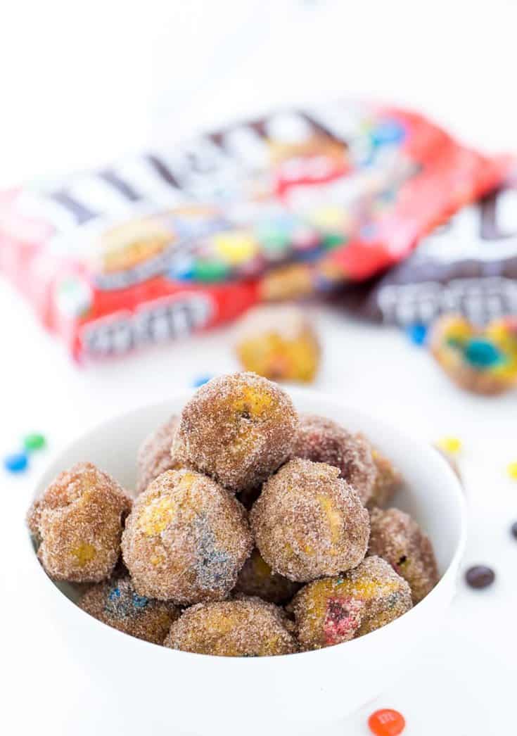 Easy after-school baked pumpkin spice donut holes.