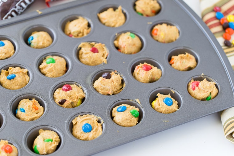 Pumpkin Spice Donut Holes with M&Ms