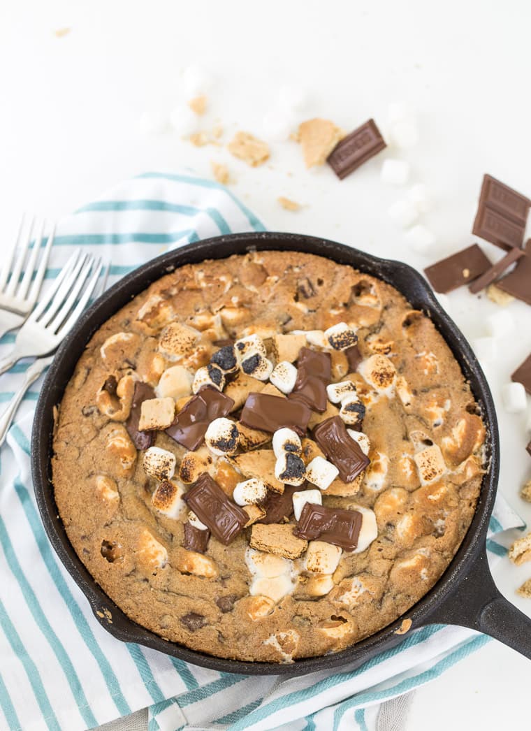 Camping Chocolate Chip Skillet Cookie - Camping Food Recipes