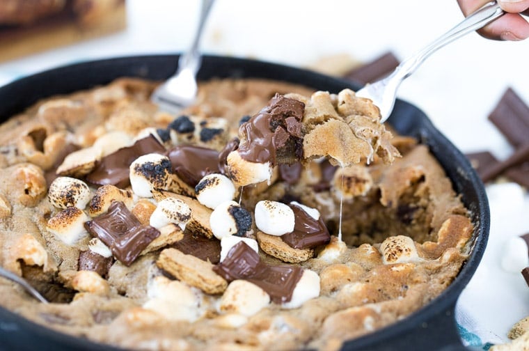 Camping Chocolate Chip Skillet Cookie - Camping Food Recipes