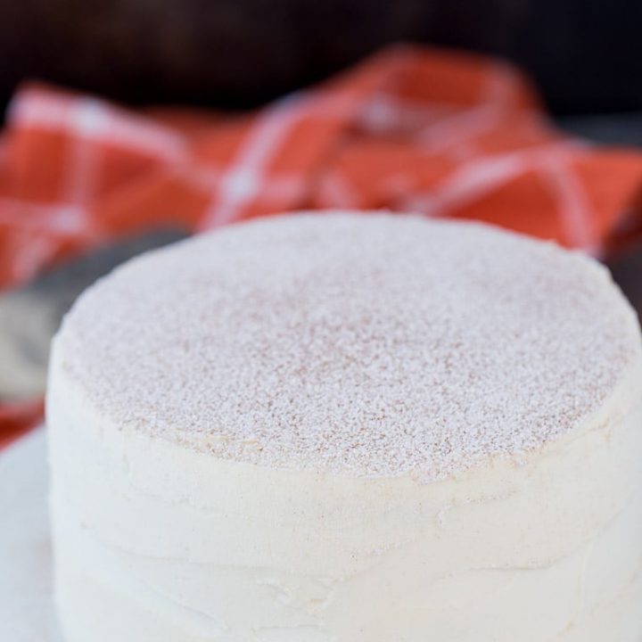 Apple Cider Cake with Malted Vanilla Frosting