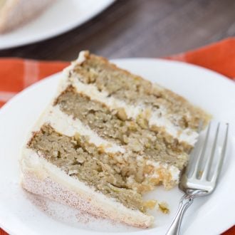 Apple Cider Cake with Malted Vanilla Frosting